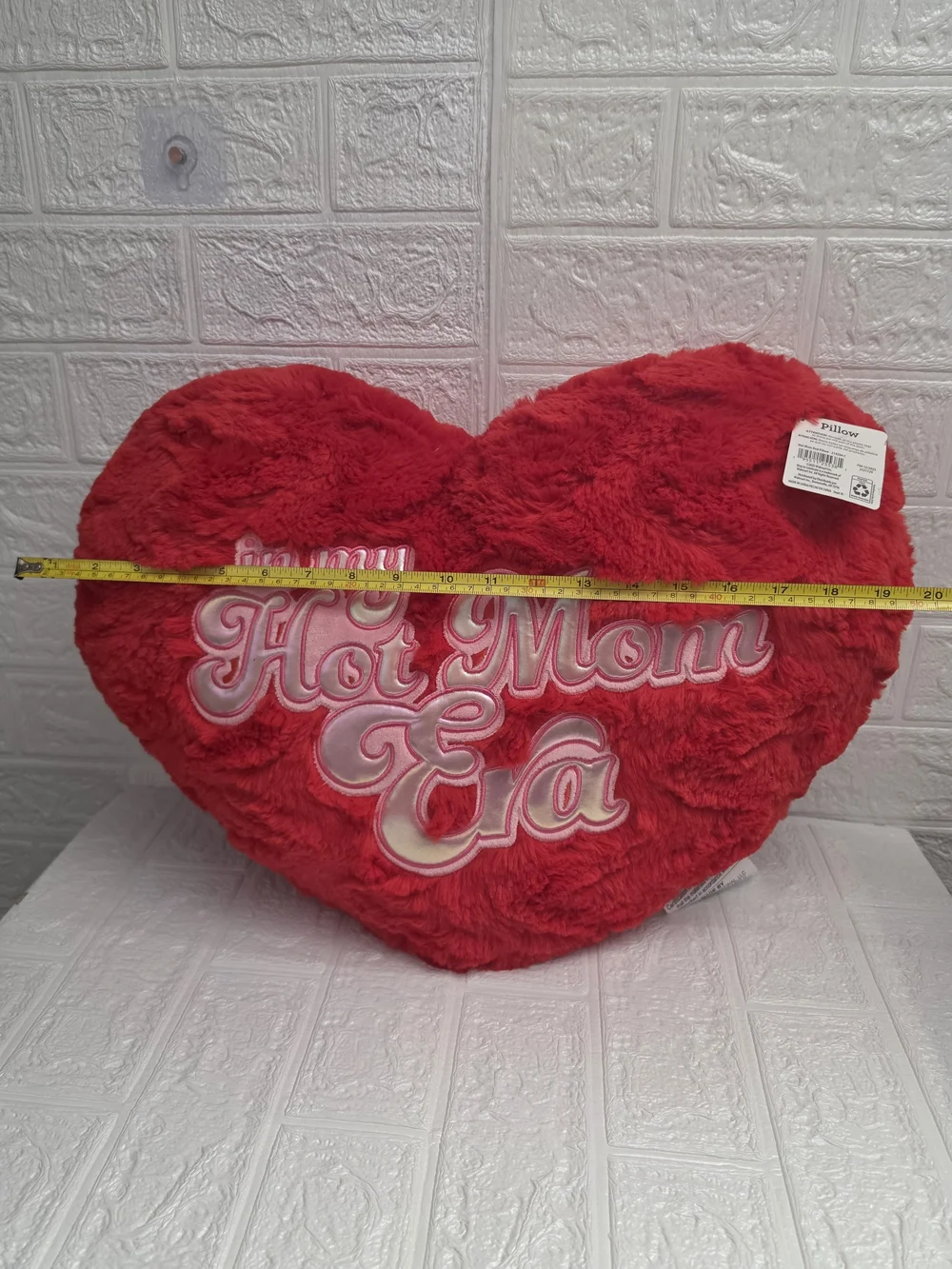 Nwt Valentine's Mother Day Plush Red Heart Pillow 20